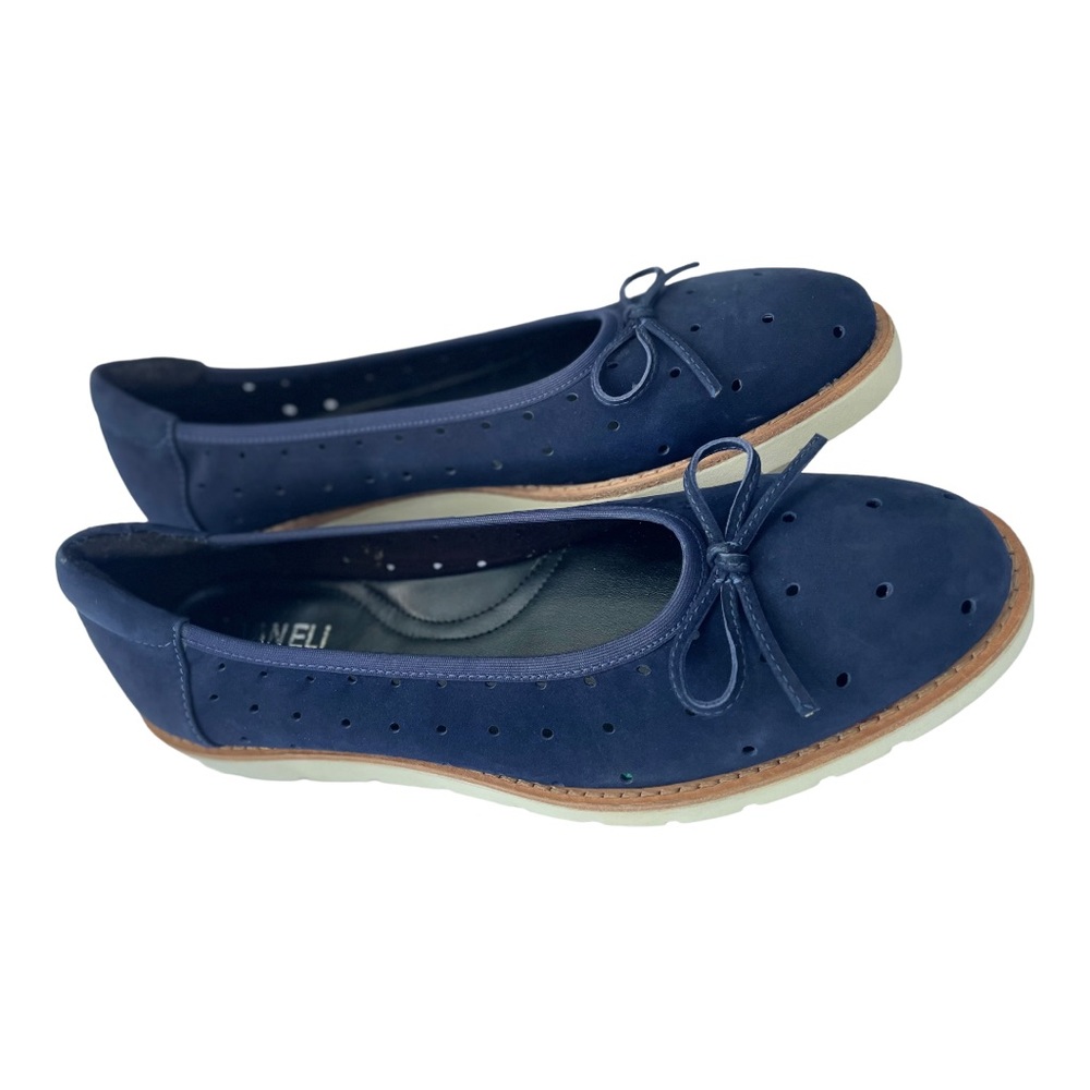 Vaneli Cut Out Suede Ballet Flats  Women's size 10 N